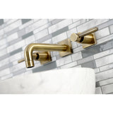 Concord Double-Handle 3-Hole Wall Mount Bathroom Faucet