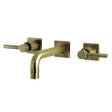 Concord Double-Handle 3-Hole Wall Mount Bathroom Faucet