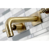 Milano Double-Handle 3-Hole Wall Mount Bathroom Faucet