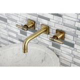 Milano Double-Handle 3-Hole Wall Mount Bathroom Faucet