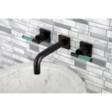 Kaiser Double-Handle 3-Hole Wall Mount Bathroom Faucet