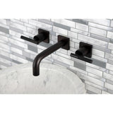 Kaiser Double-Handle 3-Hole Wall Mount Bathroom Faucet