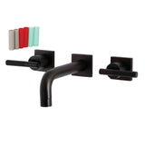 Kaiser Double-Handle 3-Hole Wall Mount Bathroom Faucet