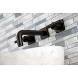 Manhattan Double-Handle 3-Hole Wall Mount Bathroom Faucet