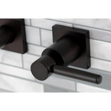 Concord Double-Handle 3-Hole Wall Mount Bathroom Faucet