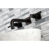 Concord Double-Handle 3-Hole Wall Mount Bathroom Faucet