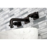 Milano Double-Handle 3-Hole Wall Mount Bathroom Faucet