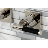 Kaiser Double-Handle 3-Hole Wall Mount Bathroom Faucet