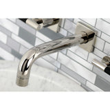 Kaiser Double-Handle 3-Hole Wall Mount Bathroom Faucet