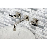 Kaiser Double-Handle 3-Hole Wall Mount Bathroom Faucet