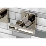 Manhattan Double-Handle 3-Hole Wall Mount Bathroom Faucet