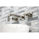 Manhattan Double-Handle 3-Hole Wall Mount Bathroom Faucet