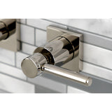 Concord Double-Handle 3-Hole Wall Mount Bathroom Faucet