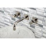 Concord Double-Handle 3-Hole Wall Mount Bathroom Faucet