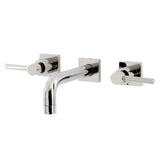 Concord Double-Handle 3-Hole Wall Mount Bathroom Faucet