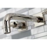 Milano Double-Handle 3-Hole Wall Mount Bathroom Faucet