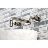 Milano Double-Handle 3-Hole Wall Mount Bathroom Faucet