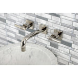 Milano Double-Handle 3-Hole Wall Mount Bathroom Faucet