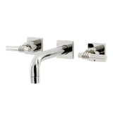 Milano Double-Handle 3-Hole Wall Mount Bathroom Faucet