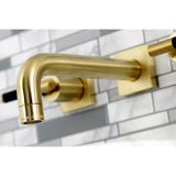 Kaiser Double-Handle 3-Hole Wall Mount Bathroom Faucet