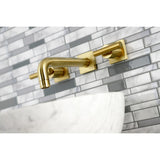 Manhattan Double-Handle 3-Hole Wall Mount Bathroom Faucet