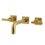 Manhattan Double-Handle 3-Hole Wall Mount Bathroom Faucet