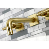 Milano Double-Handle 3-Hole Wall Mount Bathroom Faucet