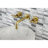 Milano Double-Handle 3-Hole Wall Mount Bathroom Faucet