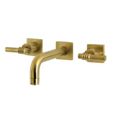 Milano Double-Handle 3-Hole Wall Mount Bathroom Faucet