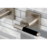 Kaiser Double-Handle 3-Hole Wall Mount Bathroom Faucet