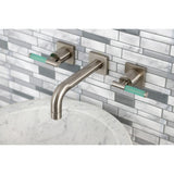 Kaiser Double-Handle 3-Hole Wall Mount Bathroom Faucet