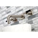 Kaiser Double-Handle 3-Hole Wall Mount Bathroom Faucet