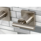 Manhattan Double-Handle 3-Hole Wall Mount Bathroom Faucet