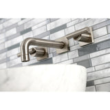 Manhattan Double-Handle 3-Hole Wall Mount Bathroom Faucet