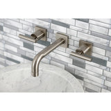 Manhattan Double-Handle 3-Hole Wall Mount Bathroom Faucet