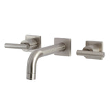 Manhattan Double-Handle 3-Hole Wall Mount Bathroom Faucet