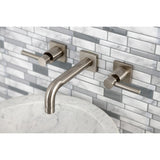 Concord Double-Handle 3-Hole Wall Mount Bathroom Faucet