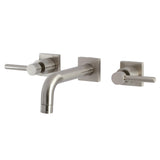 Concord Double-Handle 3-Hole Wall Mount Bathroom Faucet