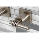 Milano Double-Handle 3-Hole Wall Mount Bathroom Faucet