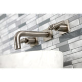 Milano Double-Handle 3-Hole Wall Mount Bathroom Faucet