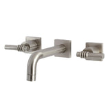 Milano Double-Handle 3-Hole Wall Mount Bathroom Faucet