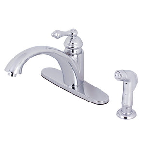 Vintage Single-Handle 2-or-4 Hole Deck Mount Kitchen Faucet with Side Sprayer