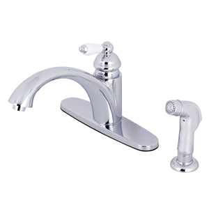 Vintage Single-Handle 2-or-4 Hole Deck Mount Kitchen Faucet with Side Sprayer