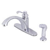 Templeton Single-Handle 2-or-4 Hole Deck Mount Kitchen Faucet with Side Sprayer