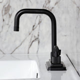 Convergent Two-Handle 3-Hole Deck Mount 4" Centerset Bathroom Faucet with Knurled Handle and Brass Pop-Up Drain