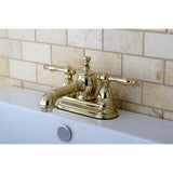 Naples Double-Handle 3-Hole Deck Mount 4-Inch Centerset Bathroom Faucet with Brass Pop-Up