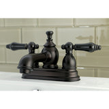 Duchess Double-Handle 3-Hole Deck Mount 4-Inch Centerset Bathroom Faucet with Brass Pop-Up