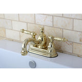 Templeton Double-Handle 3-Hole Deck Mount 4-Inch Centerset Bathroom Faucet with Brass Pop-Up