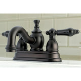 Duchess Double-Handle 3-Hole Deck Mount 4-Inch Centerset Bathroom Faucet with Brass Pop-Up