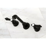 Heirloom Double-Handle 3-Hole Wall Mount Bathroom Faucet